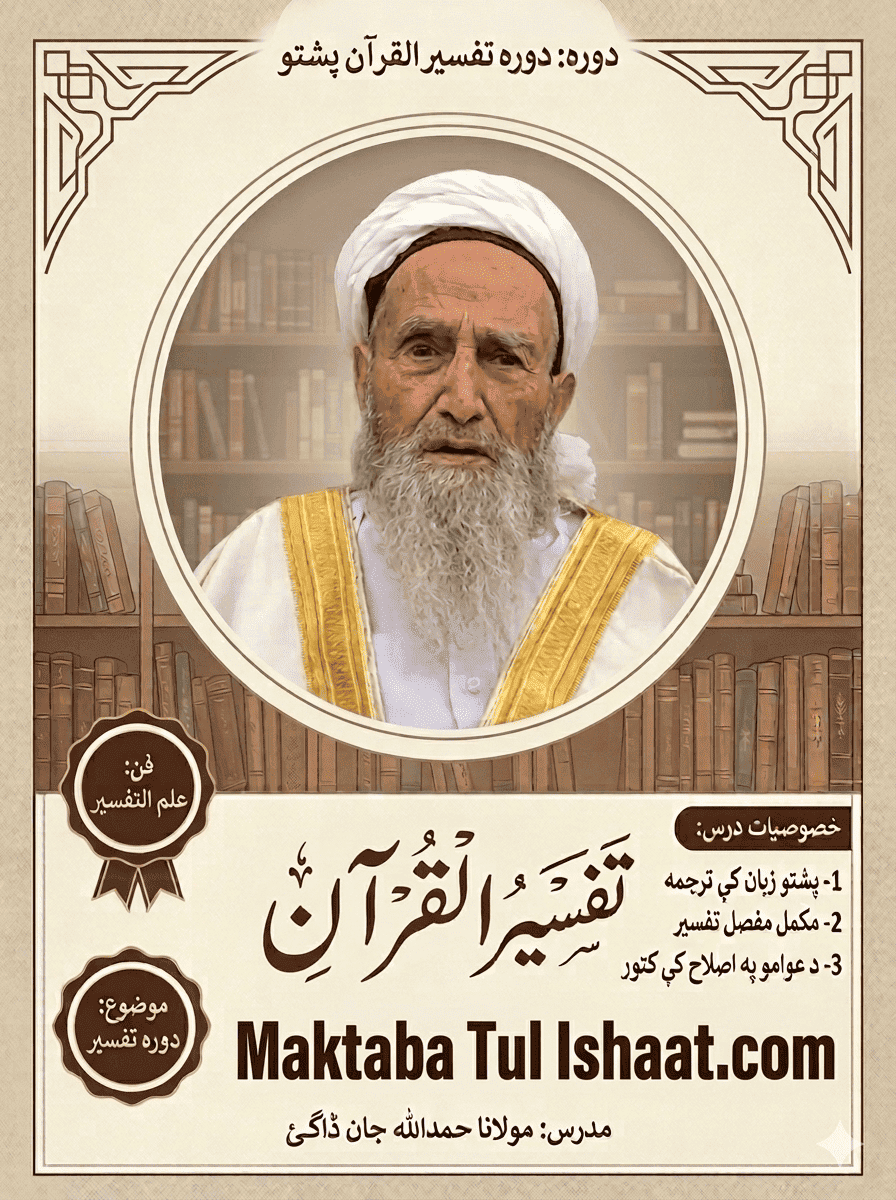 Dora Tafseer ul Quran Pashto Audios دورہ تفسیر القرآن پشتو مولانا حمداللہ جان