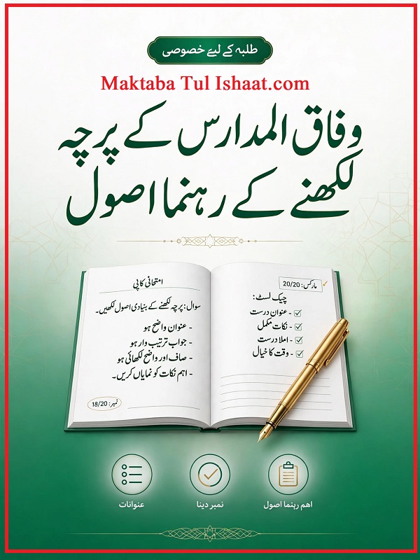 Wifaq Ul Madaris Ke Parche Likhne Ke Rehnuma Usool وفاق المدارس کے پرچے لکھنے کے رہنما اصول